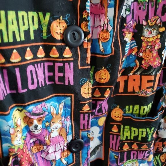 LANDAU HALLOWEEN SCRUB JACKET SIZE SMALL - Picture 4 of 7
